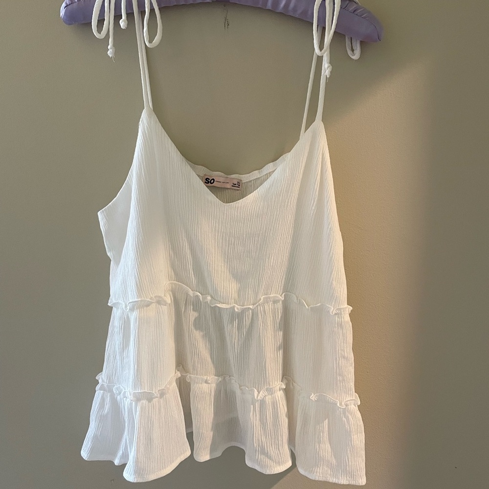 Gorgeous gauzey off white tank SO size XL